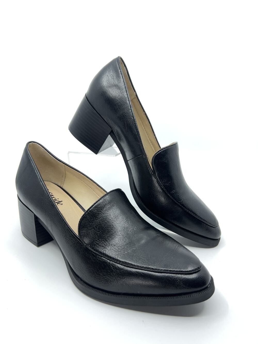 LifeStride Devyn Women’s 8.5 Black Block Heel Loafer Pumps